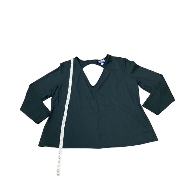 Future Collective by Kahlana Barfield Brown Black Long Sleeve Cutout Back, 3X - Picture 8 of 11